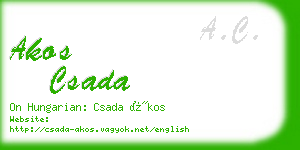 akos csada business card